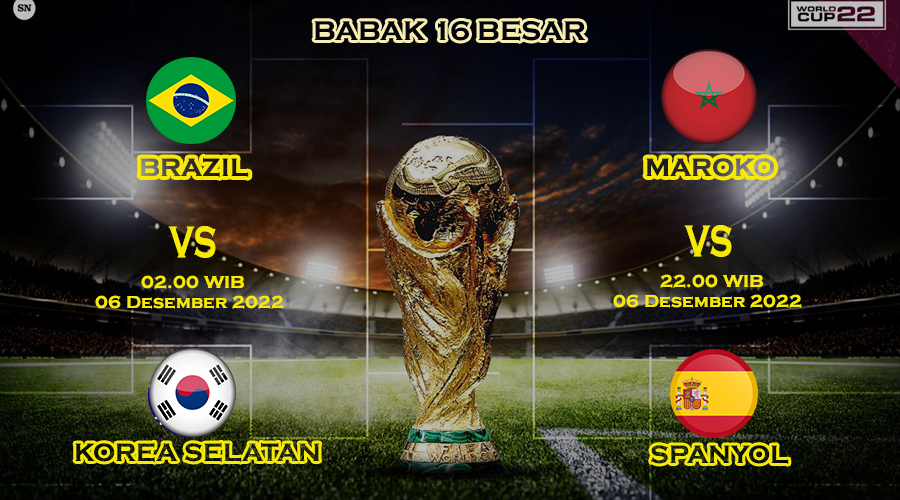 Jadwal Piala Dunia 2022, 6 Desember 2022